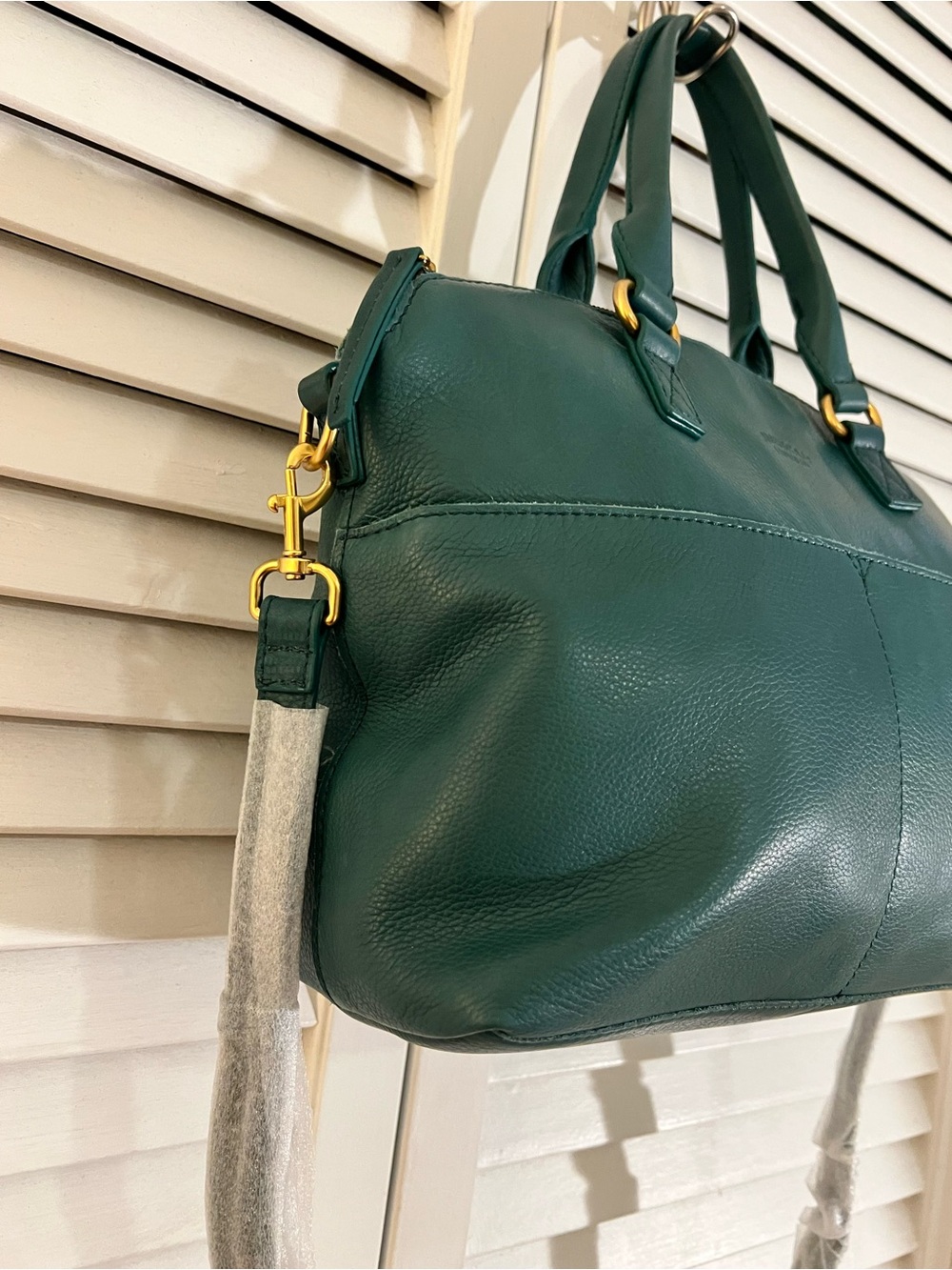 New American Leather Co. Carrie Dome Satchel/crossbody dark teal - Picture 4 of 16